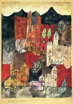 Stadt der Kirchen Paul Klee Ölgemälde